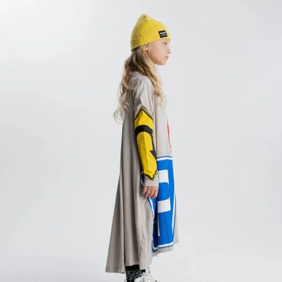 nununu way 360 dress girl's dress road signs printed 100% cotton - Picture 7 of 10